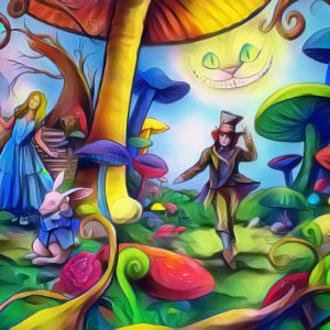 pintura pais de las maravillas