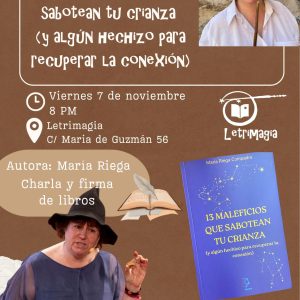 Charla y firma de libros María Riega